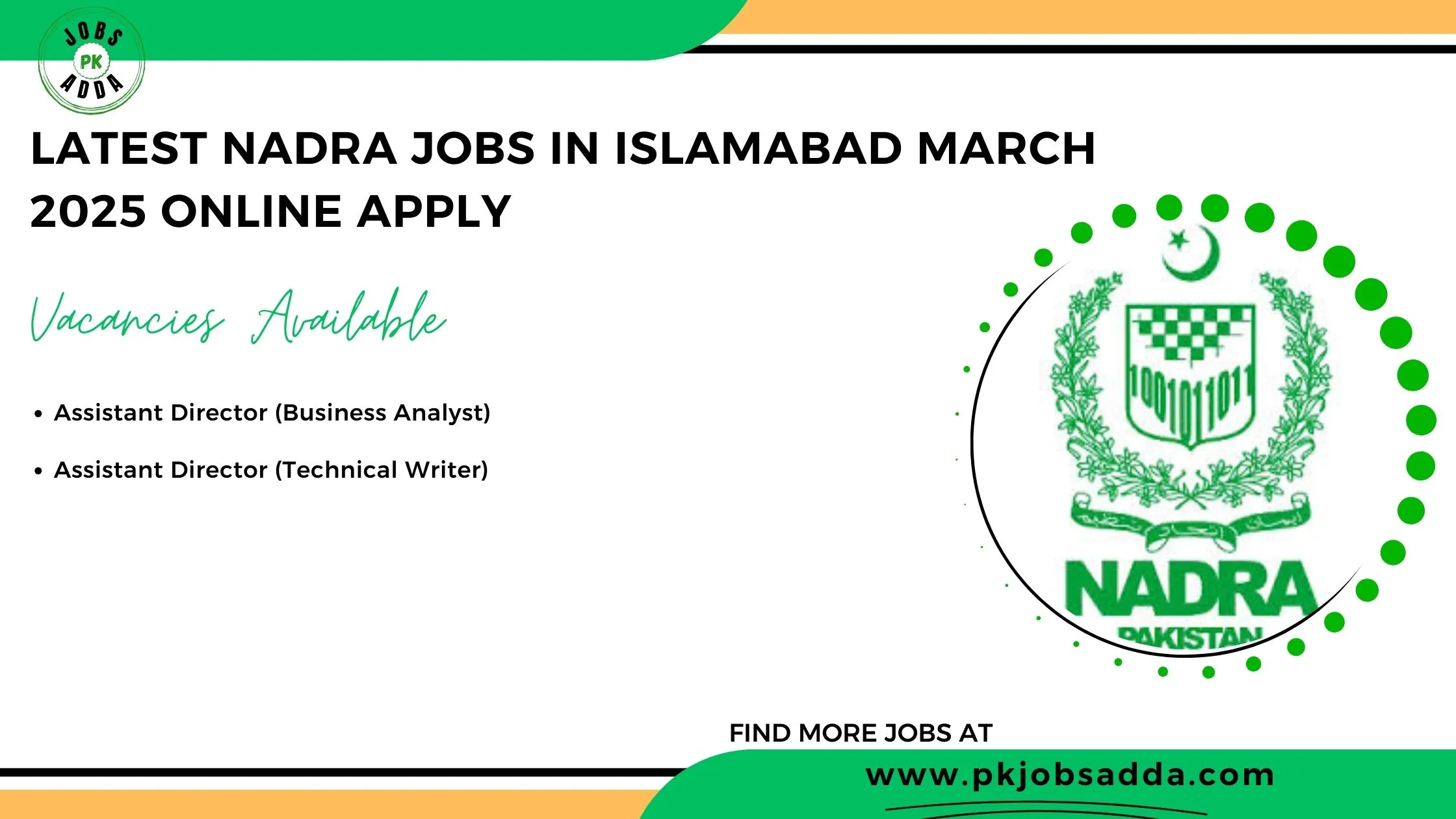 NADRA Jobs in Islamabad