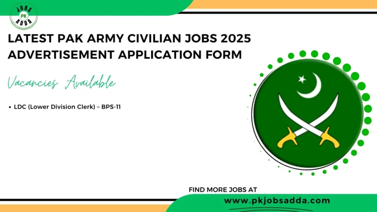 Pak Army Civilian Jobs 2025