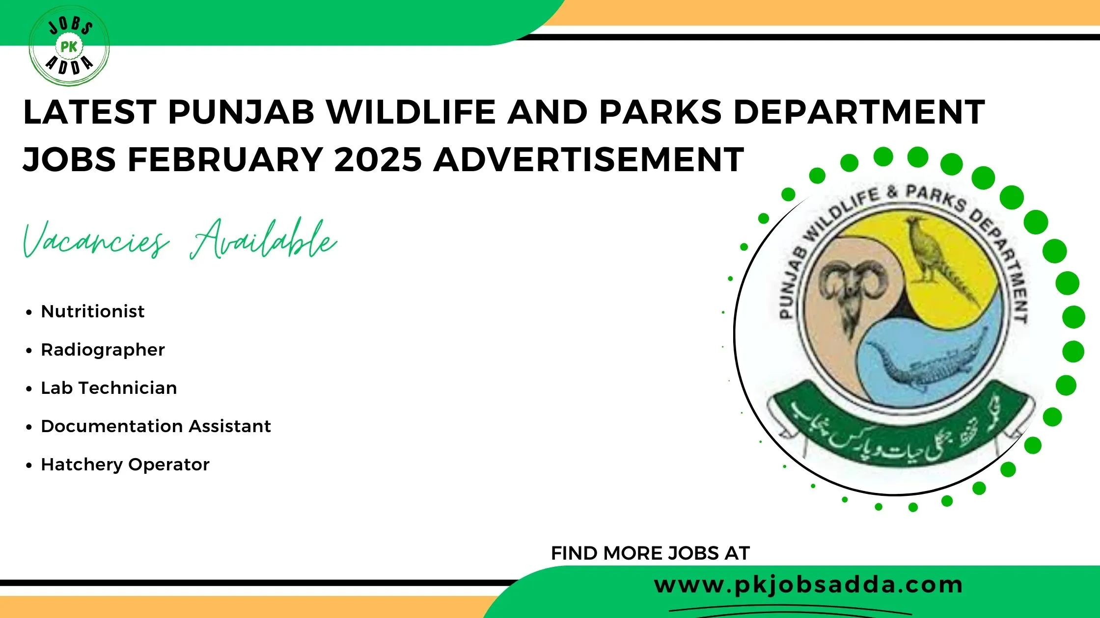 Punjab Wildlife and Parks Department Jobs 2025