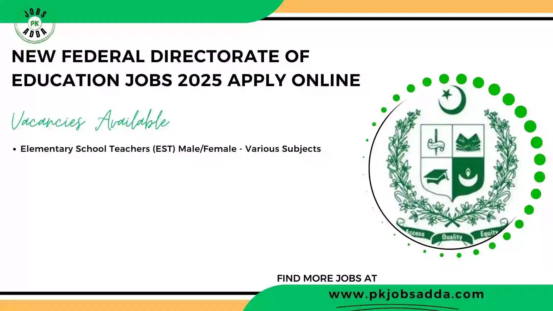 Federal Directorate of Education Jobs 2025 Apply Online