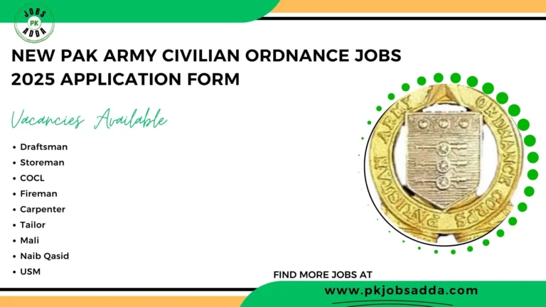 Pak Army Civilian Ordnance Jobs 2025