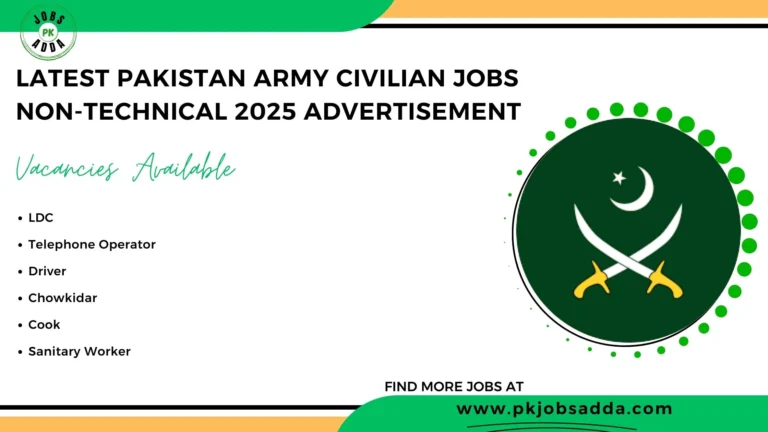 Pakistan Army Civilian Jobs 2025 Non-technical