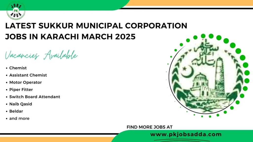 Sukkur Municipal Corporation Jobs 2025