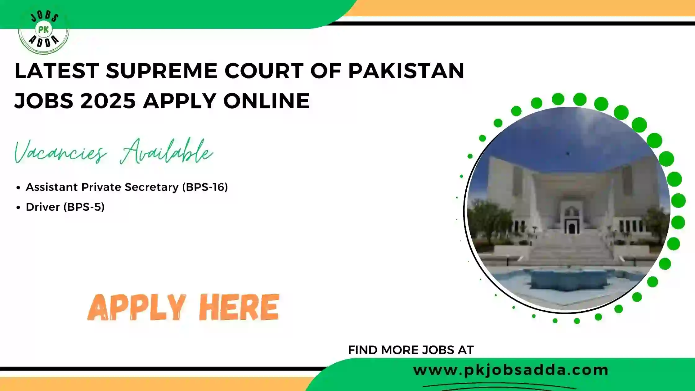 Supreme Court of Pakistan Jobs 2025